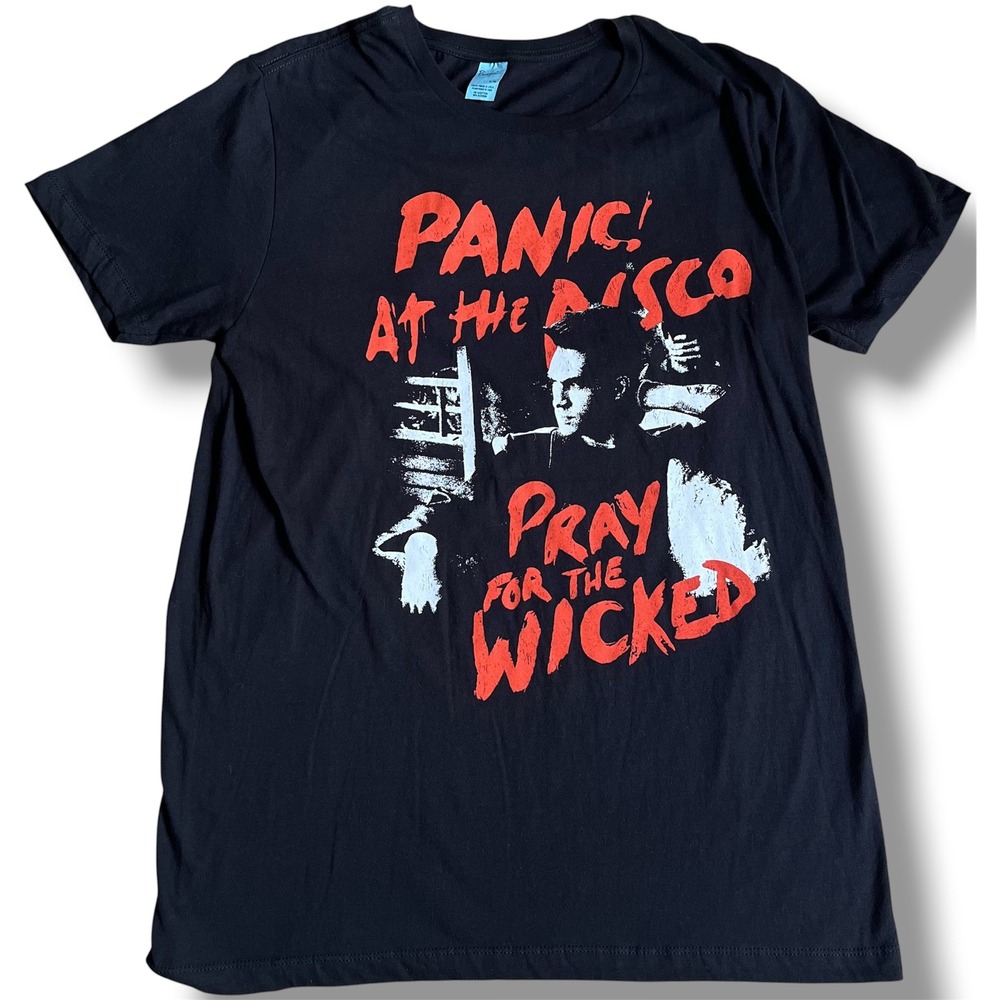 Panic At The Disco Pray For The Wicked Black Graphic T-Shirt Mens Large L Cotton